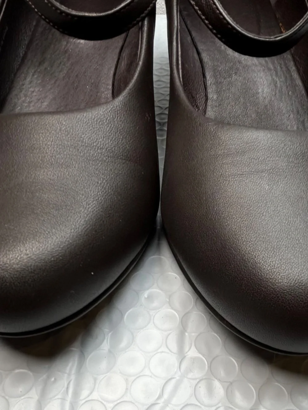 Share Camper Helena Mary Jane Pump Women's EU 38 US 7.5 Dark Brown Round Toe Hee